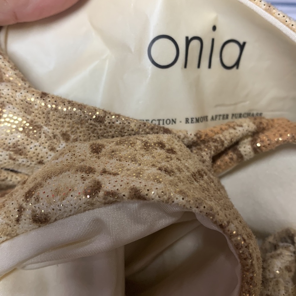 ONIA Rose one piece swimsuit new without tags xs liquid suede python - Picture 7 of 7